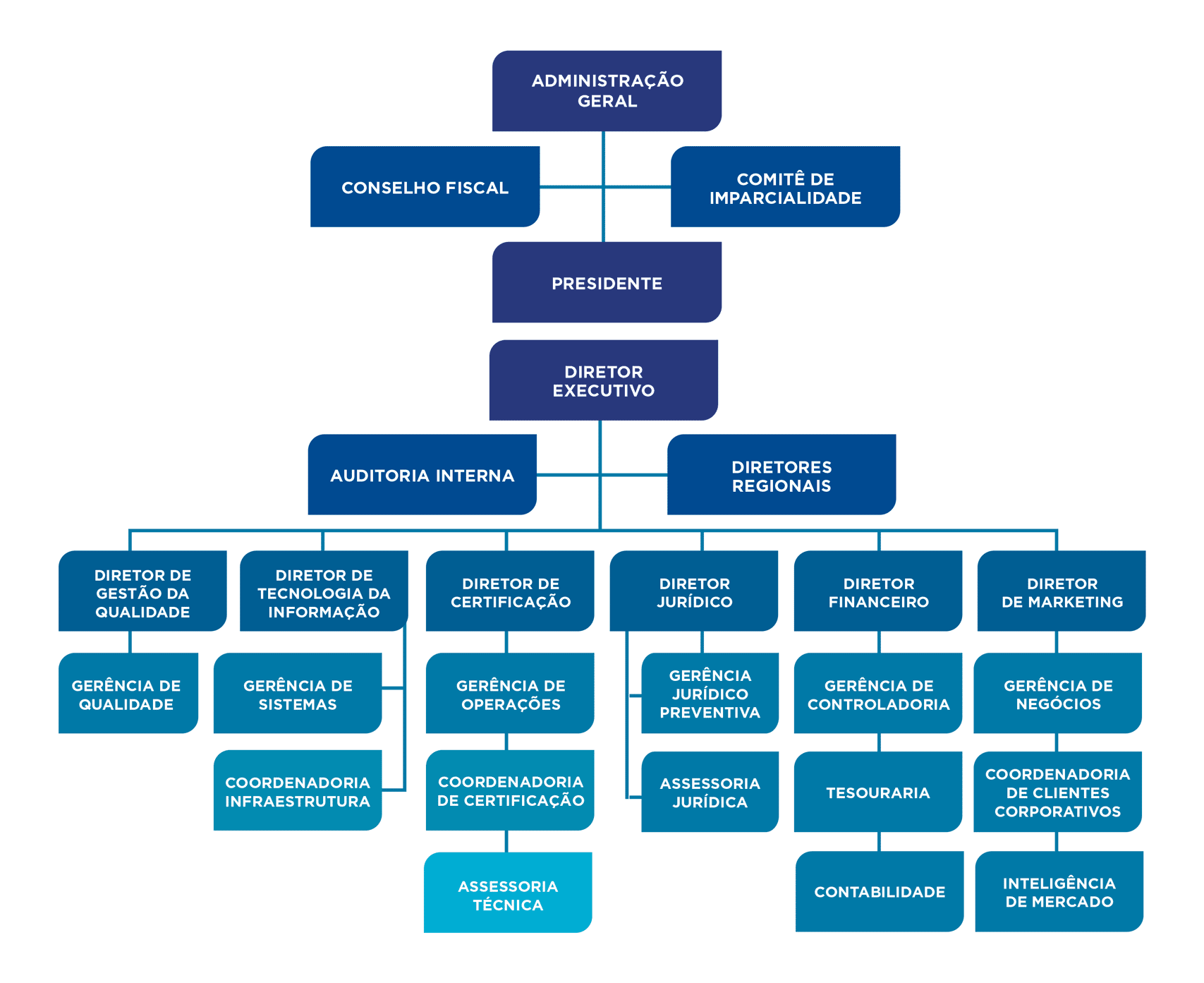 Organograma da diretoria do IBRACEM